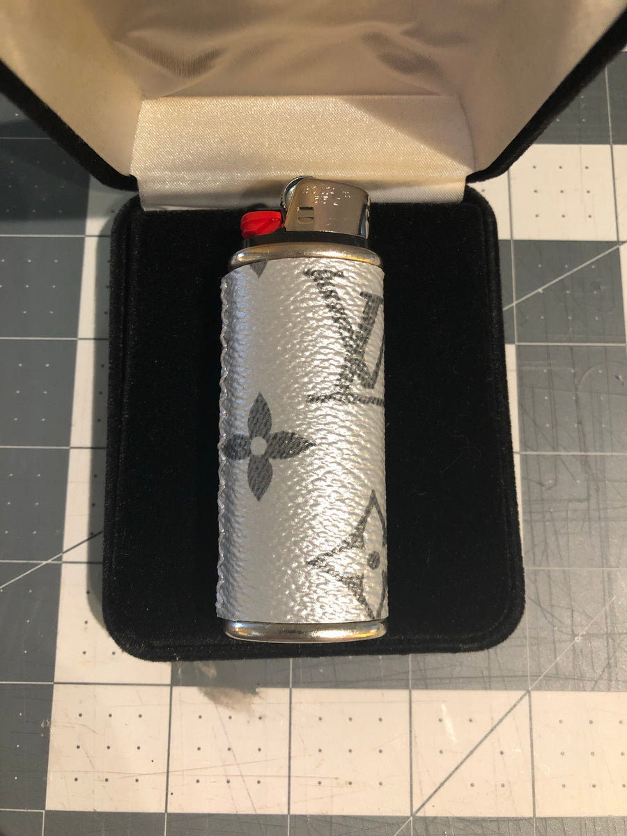 Custom LV Silver Monogram Lighter Case