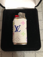 Custom LV White Multicolore (Small LV) Mini Lighter Case