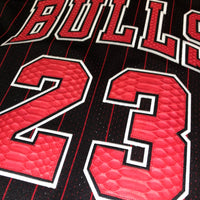 Custom Python M&N Chicago Bulls (Michael Jordan Black Pinstripe 2)