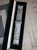 Custom LV Silver Monogram Watch Band
