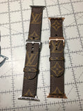 Custom LV Monogram Watch Band (Brown back)