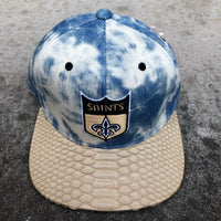 Custom Python M&N New Orleans Saints (Acid Wash Denim)
