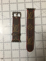 Custom LV Monogram Watch Band (Red back)