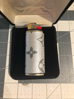 Custom LV Silver Monogram Lighter Case