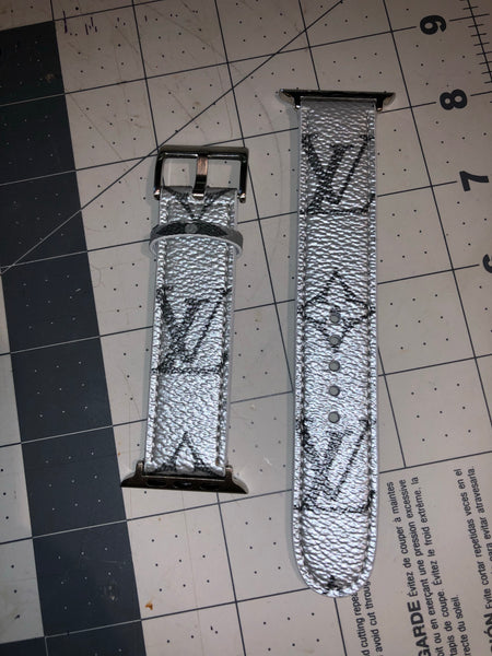 Custom LV Silver Monogram Watch Band – Corn Blakes