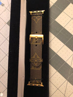 Custom LV Monogram Watch Band (Brown back)