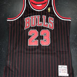 Custom Python M&N Chicago Bulls (Michael Jordan Black Pinstripe 2)